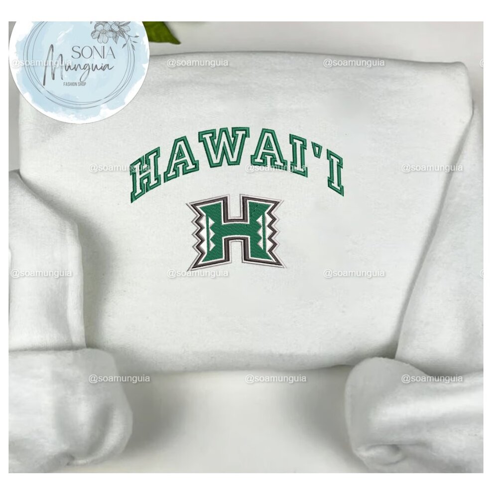Hawai‘i Rainbow Warriors NCAA Embroidered Shirt – College Football Sweatshirt